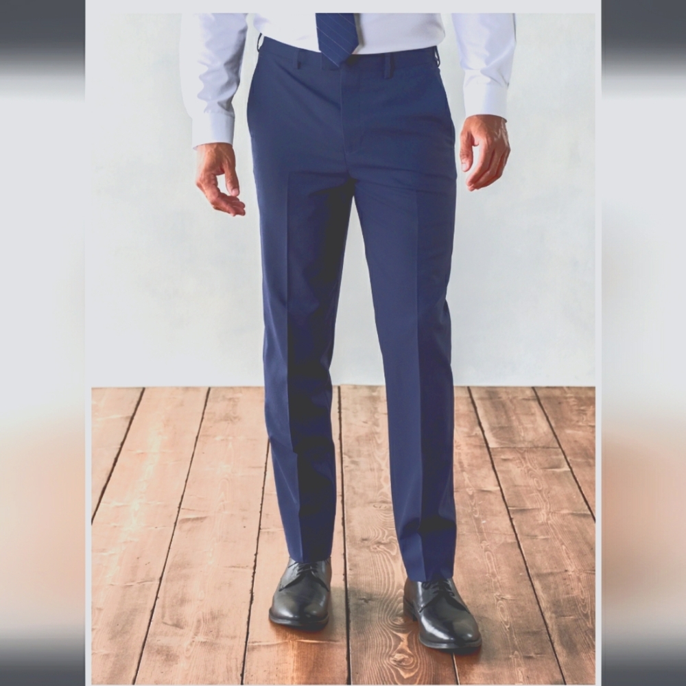 The BLK TUX Wool Navy Trousers Sz 36x30